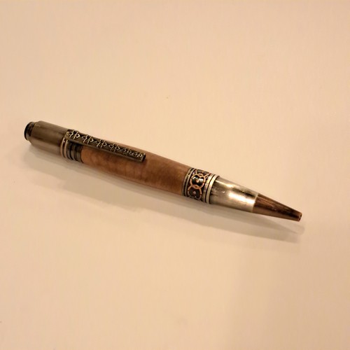 CR-014 Pen - Ambrosia Maple/Brushed Silver $60 at Hunter Wolff Gallery